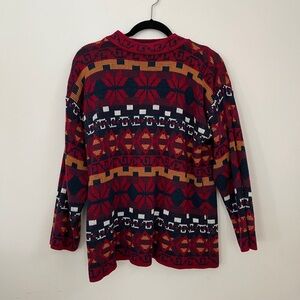 Vintage Nuggets Sweater 80s 90s Fare Isle Retro Geometric Knit